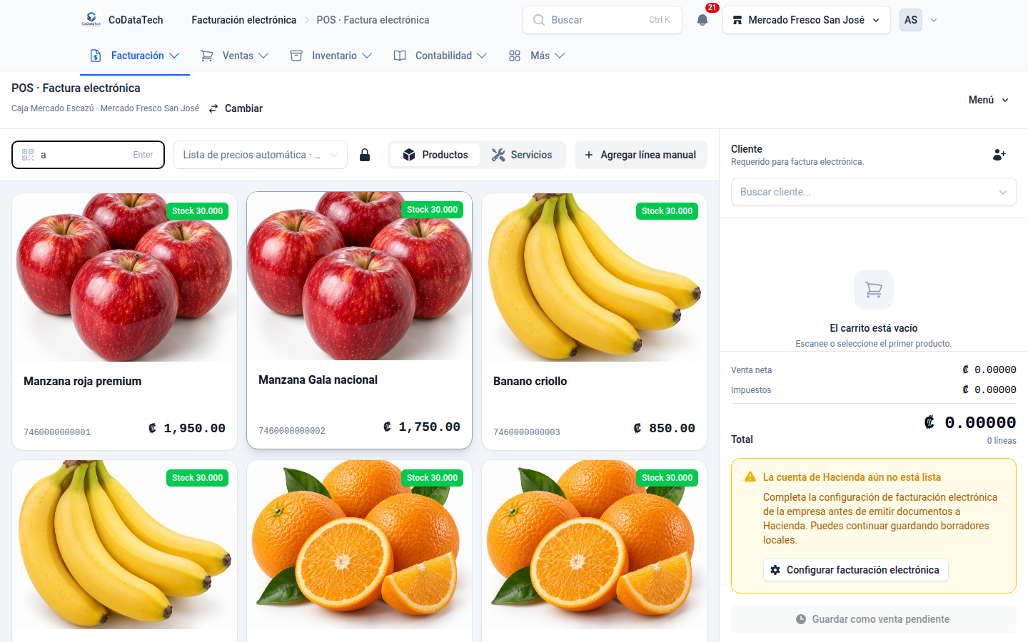 Sistema de punto de venta en Costa Rica