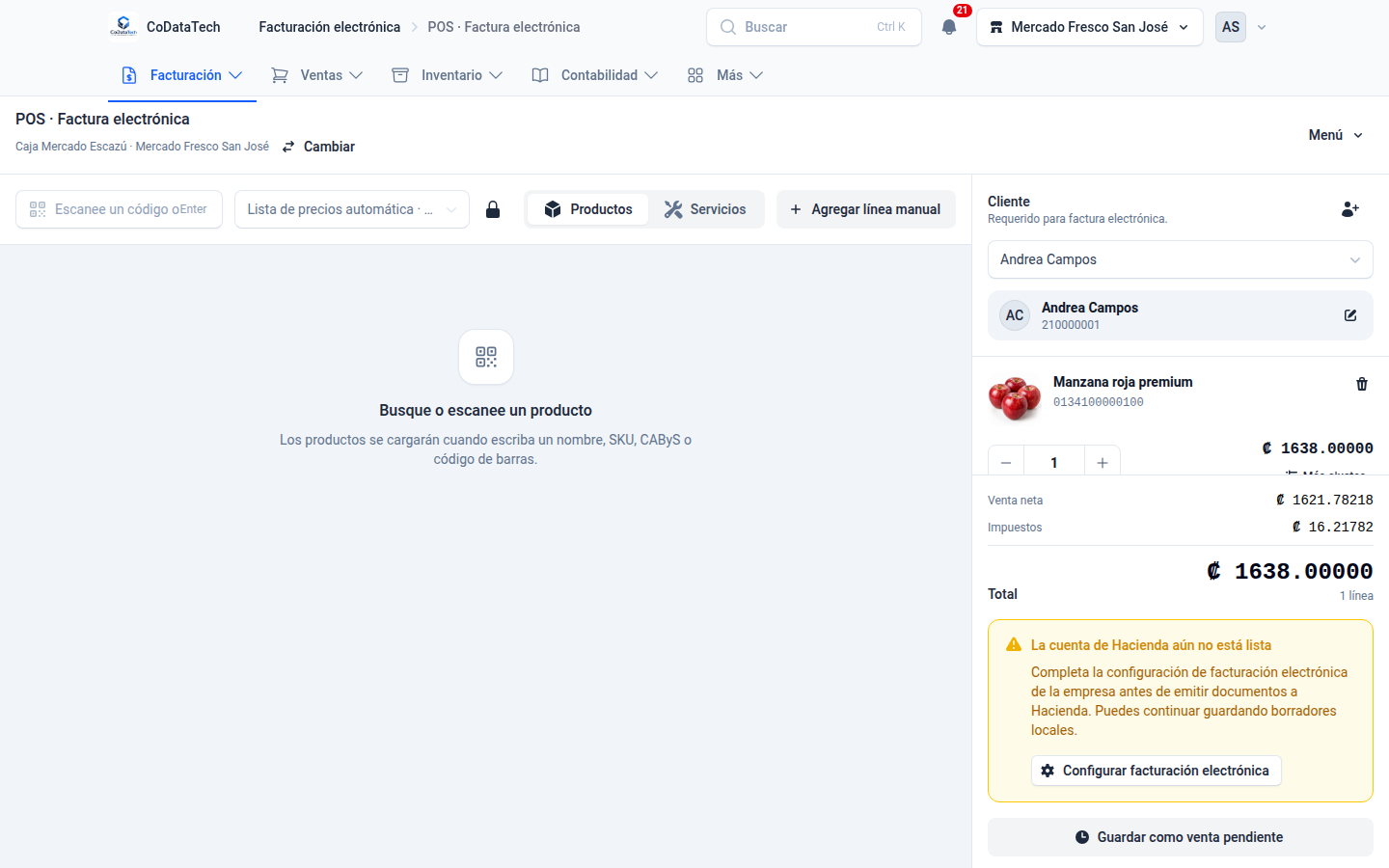 Sistema de punto de venta en Costa Rica: Clientes y pagos
