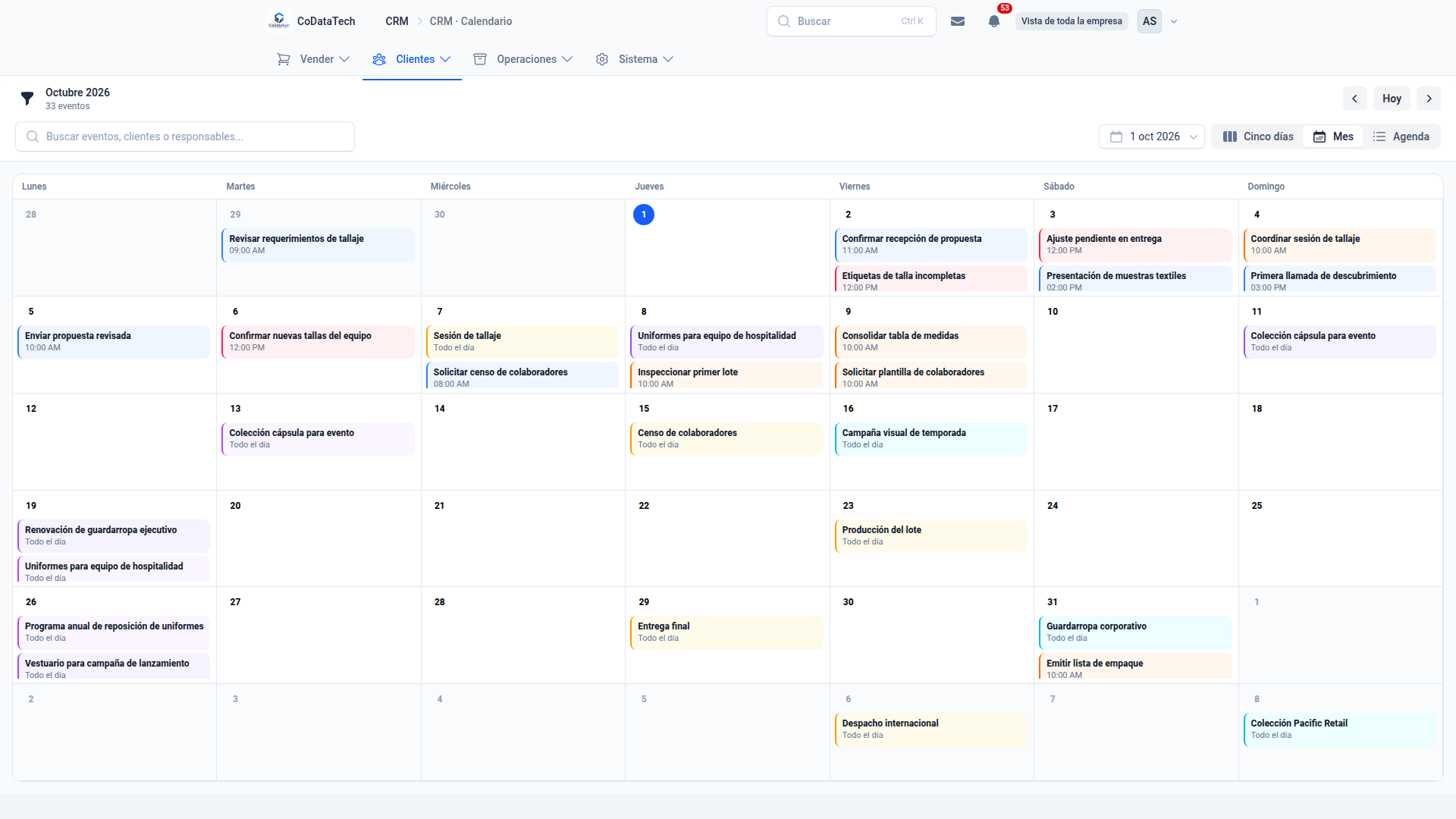 CRM para empresas en Costa Rica: Actividades comerciales